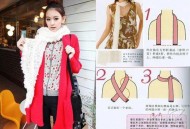 围巾怎么系好看？韩国最流行围巾系法图解（韩国系围巾的方法视频）