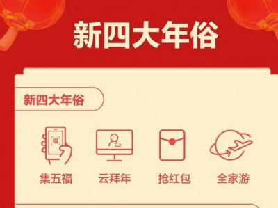 春节“新四大年俗”揭晓:集五福、云拜年、抢红包、全家游 春节“新四大年俗”揭晓:集五福、云拜年、抢红包、全家游